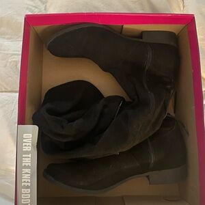Suede over the knee boots